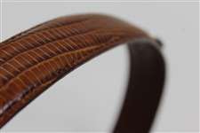 Payne Stewart's Personal Logo Brown Enmon Italian Saddle Leather Belt - Size 32