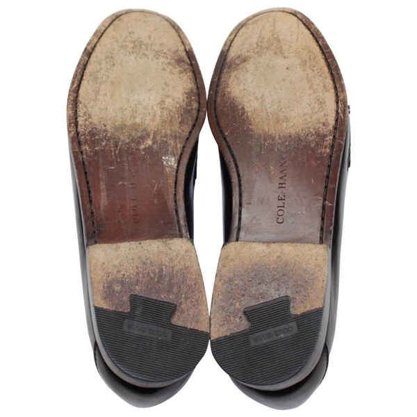 Payne Stewart's Pair of Cole Haan Pinch Tassel Black Slip-On dress Shoes with TPC Shoehorns