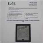 Payne Stewart's Personal Worn Motivational 'Attitude' Pin & Signed Framed Quote Page JSA ALOA