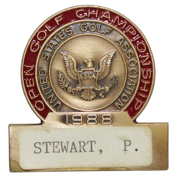 Payne Stewarts 1988 US Open at The Country Club (Brookline) Contestant Badge
