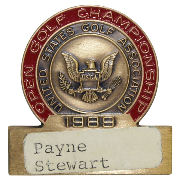 Payne Stewart's 1989 US Open at Oak Hill Contestant Badge