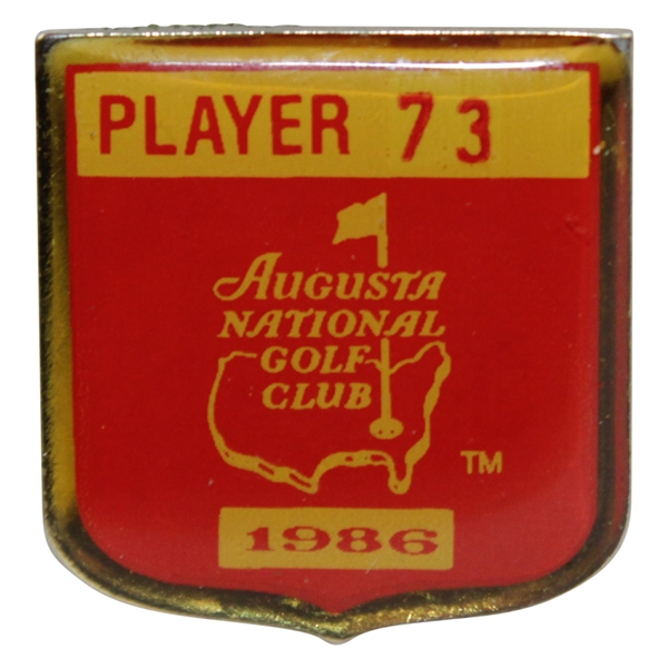 Payne Stewart's 1986 Masters Tournament Contestant Badge #73