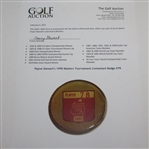 Payne Stewart's 1990 Masters Tournament Contestant Badge #78