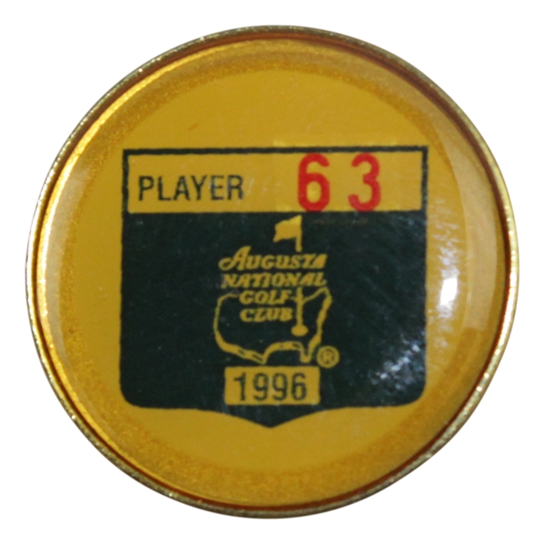 Payne Stewart's 1996 Masters Tournament Contestant Badge #63