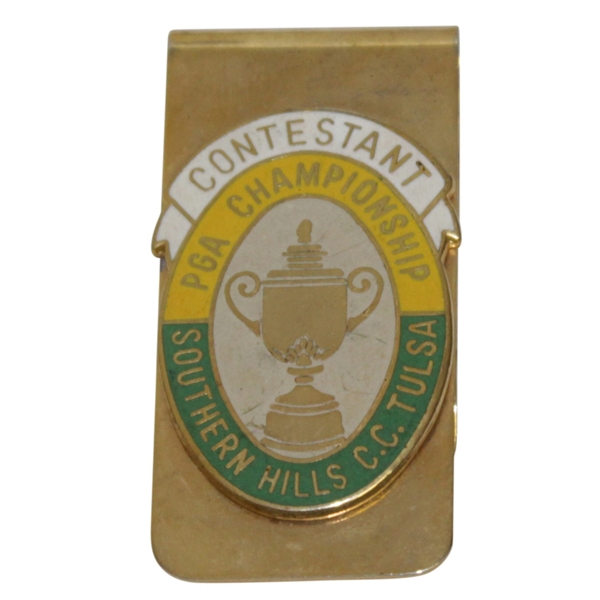 Payne Stewarts 1982 PGA Championship at Southern Hills Contestant Badge/Clip