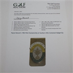 Payne Stewart's 1982 PGA Championship at Southern Hills Contestant Badge/Clip