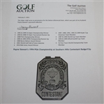 Payne Stewart's 1994 PGA Championship at Southern Hills Contestant Badge/Clip