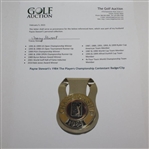 Payne Stewart's 1984 The Players Championship Contestant Badge/Clip