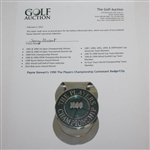 Payne Stewart's 1990 The Players Championship Contestant Badge/Clip