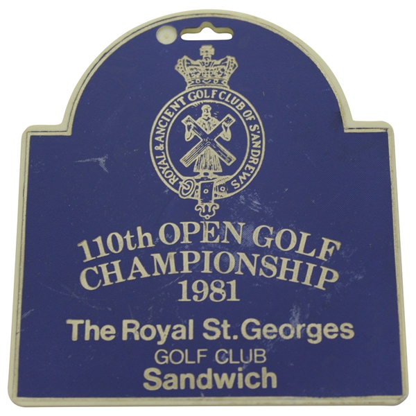 Payne Stewarts 1981 OPEN Championship at Royal St. Georges Contestant #50 Bag Tag