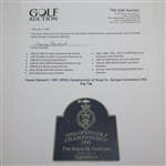Payne Stewart's 1981 OPEN Championship at Royal St. Georges Contestant #50 Bag Tag
