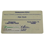 Payne Stewart's Official 1987 PGA Tour Member Card - Signed JSA ALOA