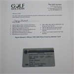 Payne Stewart's Official 1999-2000 PGA of America Member Card