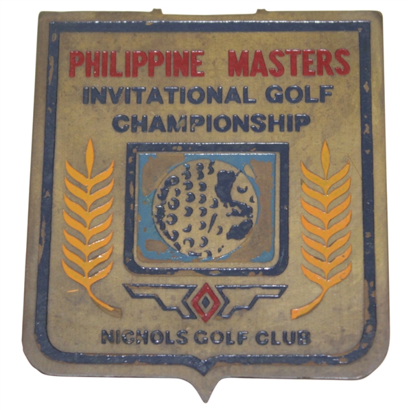 Payne Stewarts Philippine Masters Invitational Golf Championship Contestant Plate/Shield