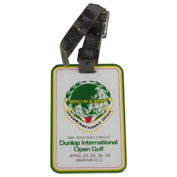 Payne Stewarts 1981 Asia Golf Circuit Dunlop International Open Golf Contestant Bag Tag