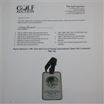 Payne Stewart's 1981 Asia Golf Circuit Dunlop International Open Golf Contestant Bag Tag