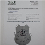 Payne Stewart's Personal 1999 Ryder Cup at Brookline Team USA Signed 'Lobster Bib' JSA ALOA