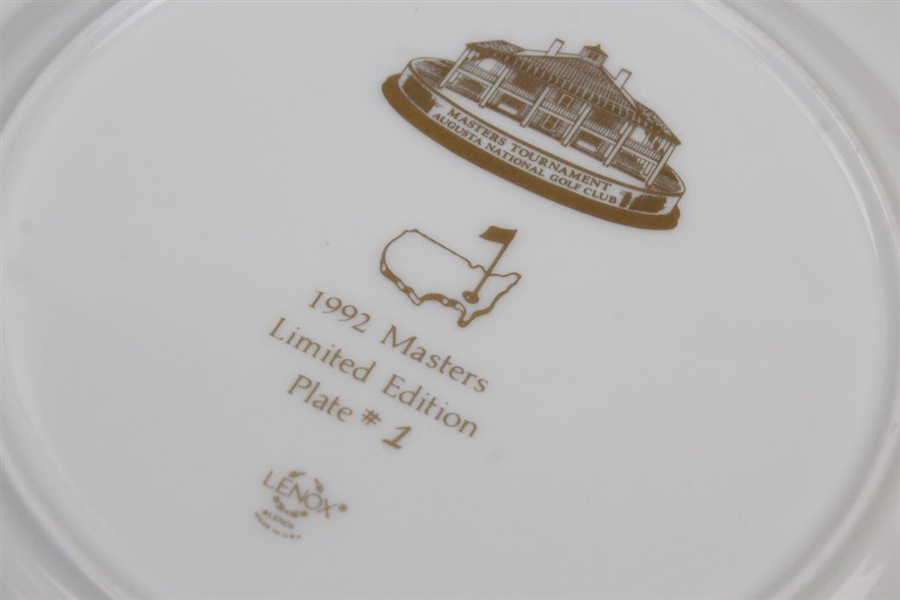 Payne Stewart's Masters Ltd Ed Lenox Commemorative Plate #1 with Box - 1992