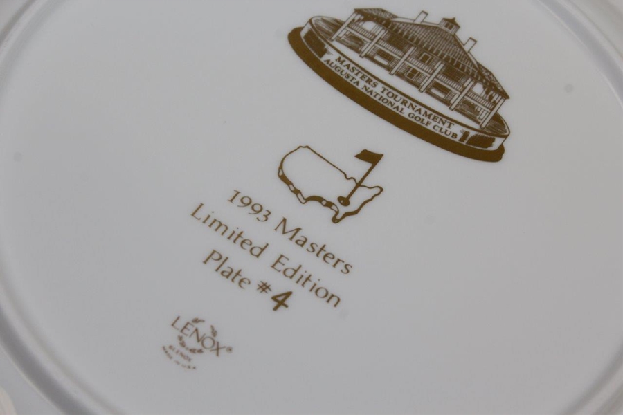 Payne Stewart's Masters Ltd Ed Lenox Commemorative Plate #4 with Box - 1993