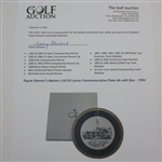 Payne Stewart's Masters Ltd Ed Lenox Commemorative Plate #6 with Box - 1994