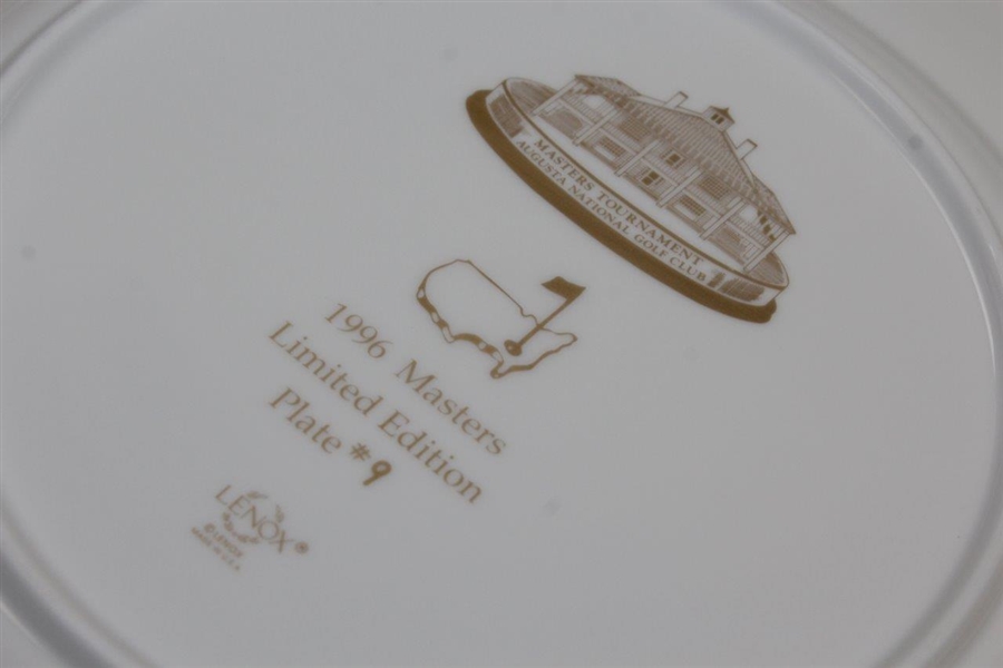 Payne Stewart's Masters Ltd Ed Lenox Commemorative Plate #9 with Box & Card - 1996