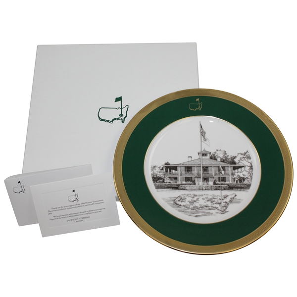 Payne Stewarts Masters Ltd Ed Lenox Commemorative Plate #10 with Box & Card - 1996