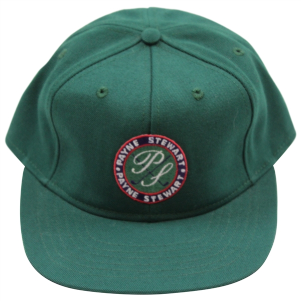 Payne Stewart Personal PS Crossed Clubs Logo Fitted Hat - Dk Green with Red/Green