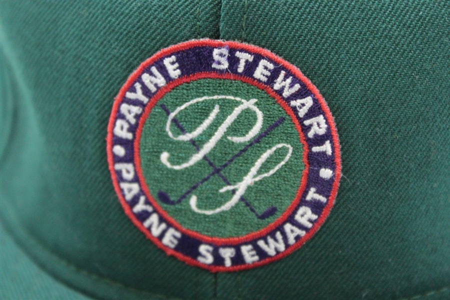 Payne Stewart Personal PS Crossed Clubs Logo Fitted Hat - Dk Green with Red/Green