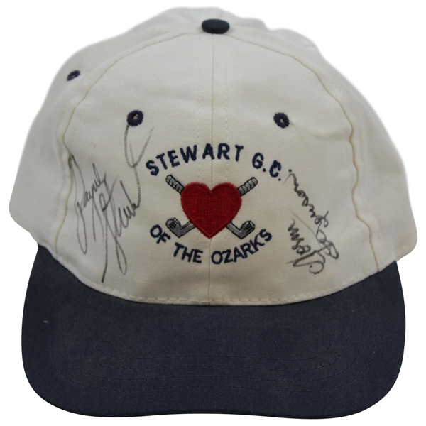 Payne Stewart & Father-In-Law Signed Personal Stewart G.C. of the Ozarks Hat JSA ALOA