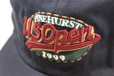 Payne Stewart's Personal 1999 US Open at Pinehurst #2 Navy Hat with Red Script