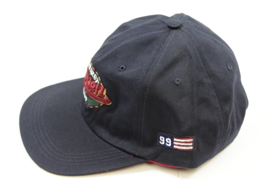 Payne Stewart's Personal 1999 US Open at Pinehurst #2 Navy Hat with Red Script