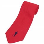 Payne Stewarts Personal Payne Stewart with Navy Silhouette Logo Necktie - Red