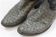 Payne Stewart's Personal Lucchese Handmade Full Quill Ostrich Western Boots - Size 11 1/2
