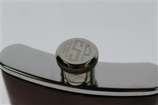 Payne Stewart's Personal POLO Leather & Stainless Steel 6oz Flask with Engraved WPS Cap 