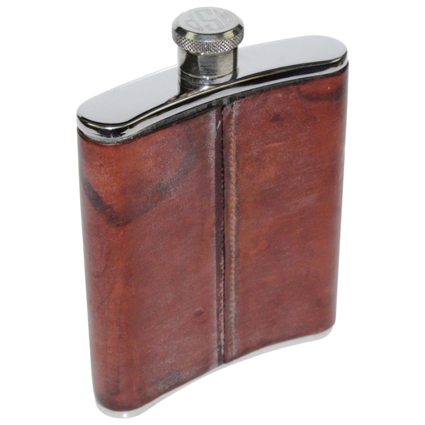 Payne Stewart's Personal POLO Leather & Stainless Steel 6oz Flask with Engraved WPS Cap 