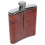 Payne Stewart's Personal POLO Leather & Stainless Steel 6oz Flask with Engraved WPS Cap 