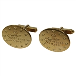 Payne Stewart's 18ct Gold Hall Marked Smurfit European Open Cuff Links in Original Box