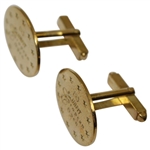 Payne Stewart's 18ct Gold Hall Marked Smurfit European Open Cuff Links in Original Box