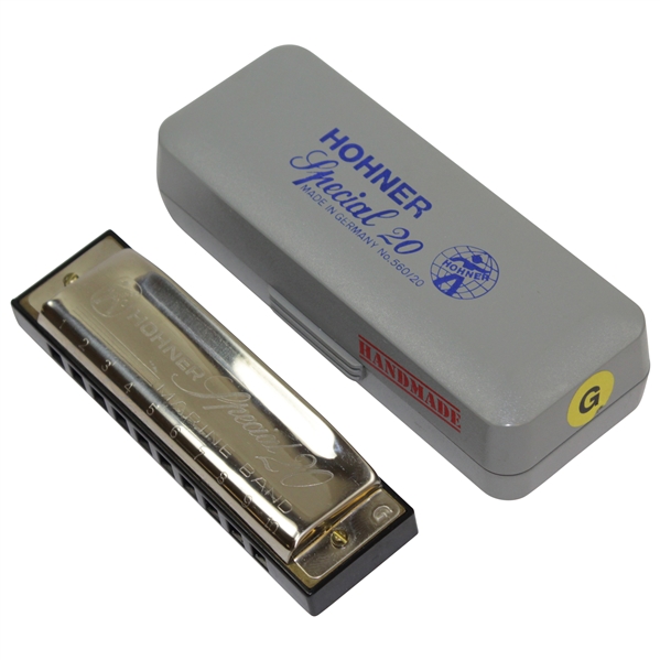 Payne Stewarts Personal Hohner 10-hole Special 20 Marine Band Harp/Harmonica - G