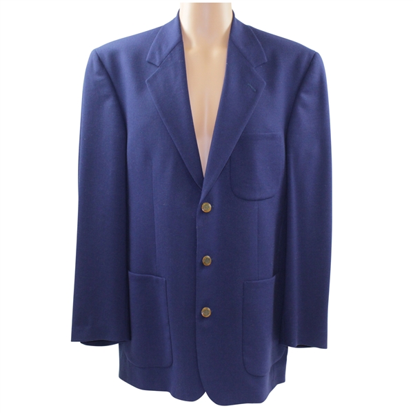 Payne Stewarts Personal Royal Blue Payne Stewart Logo Blazer Jacket