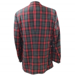 Payne Stewart's Personal Red/Green/Navy Plaid 'Payne Stewart' Logo Blazer Jacket