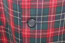 Payne Stewart's Personal Red/Green/Navy Plaid 'Payne Stewart' Logo Blazer Jacket