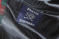 Payne Stewart's Personal Red/Green/Navy Plaid 'Payne Stewart' Logo Blazer Jacket