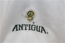 Payne Stewart's Tournament Worn Green Bay Packers Logo White V-Neck Sweater