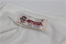 Payne Stewart's Tournament Worn Green Bay Packers Logo White V-Neck Sweater