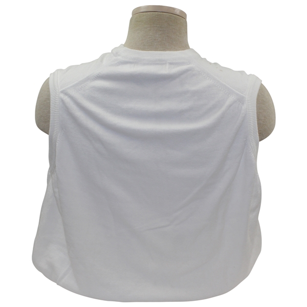 Payne Stewart's Tournament Worn Indianapolis Colts Logo White V-Neck Sweater Vest