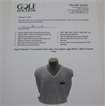 Payne Stewart's Tournament Worn New York Giants Logo White V-Neck Sweater Vest