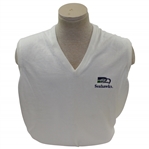 Payne Stewarts Tournament Worn Seattle Seahawks Logo White V-Neck Sweater Vest