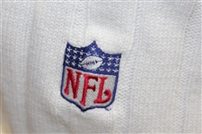Payne Stewart's Tournament Worn NFL Shield Logo White V-Neck Button Sweater Vest