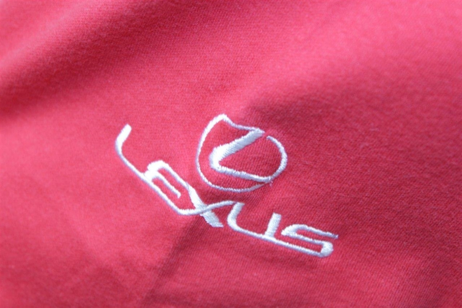 Payne Stewart's Tournament Worn NFL Shield Logo Red Long Sleeve Turtleneck